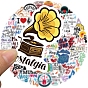 50Pcs Musical Theme Waterproof PVC Self-Adhesive Picture Stickers, Cartoon Decals, Word