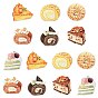 35Pcs 7 Styles Acrylic Lapel Pin Backs for Backpack Clothes, with Iron Needle, Cake & Bread
