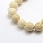 Natural Gemstone Petrified Wood Round Beads Strands, Dyed, Faceted