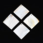 Natural Freshwater Shell Big Pendants, Rhombus