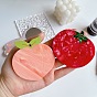 Portable Rotating Makeup Mirror with Fruit Print and Claw Marks