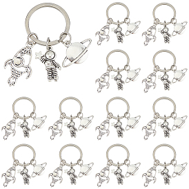 16 брелок из сплава, с 304 кольцами из нержавеющей стали, астронавт