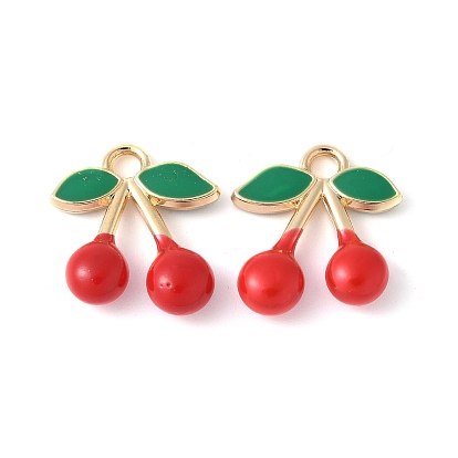 Подвески из эмали и сплава, черри прелести, стойки покрытие, без кадмия, без никеля и без свинца