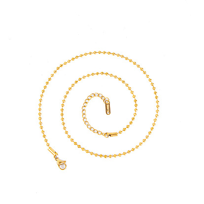 2.2мм 304 ожерелья из шариковой цепи из нержавеющей стали