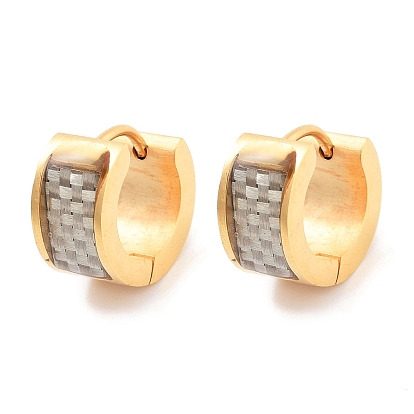 Ионное покрытие (IP) 304 серьги-обручи из нержавеющей стали и углеродного волокна для женщин, с 316 ушными шпильками из хирургической нержавеющей стали