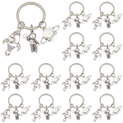 16 брелок из сплава, с 304 кольцами из нержавеющей стали, астронавт