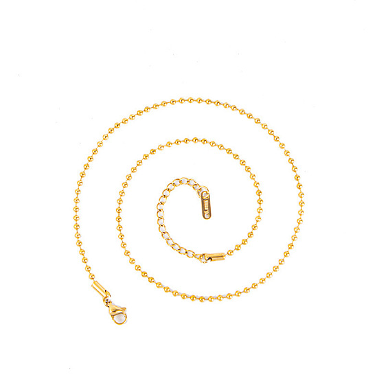 2.2мм 304 ожерелья из шариковой цепи из нержавеющей стали