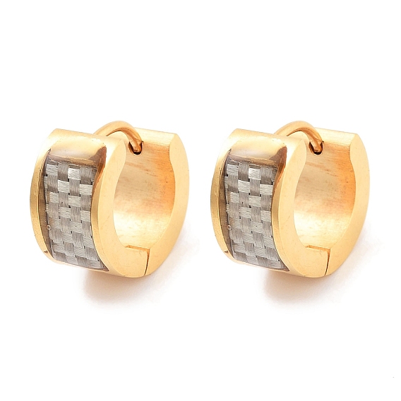 Ионное покрытие (IP) 304 серьги-обручи из нержавеющей стали и углеродного волокна для женщин, с 316 ушными шпильками из хирургической нержавеющей стали