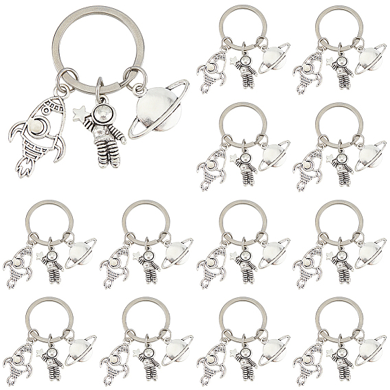 16 брелок из сплава, с 304 кольцами из нержавеющей стали, астронавт