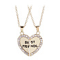 Broken Heart Best Friends Necklace - Couple BFF Pendant Jewelry Set
