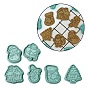 Christmas Theme Plastic Cookie Cutters, Baking Tools, Snowman/Tree/Candy Cane