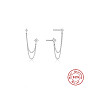Chic S925 Sterling Silver Chain Tassel Earrings for Trendy Girls