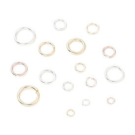 Anillos de cobre amarillo del salto, anillos del salto abiertos, larga duración plateado, sin plomo y cadmio, anillo redondo