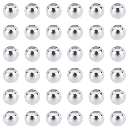 Real 18K Gold Plated Brass Round Spacer Beads, Lead Free & Cadmium Free & Nickel Free