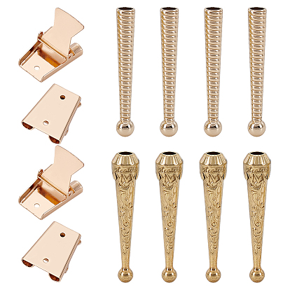 8 шт. 2 стили, концы шнура из сплава, конус, с бумажными картонными коробками 2 шт.