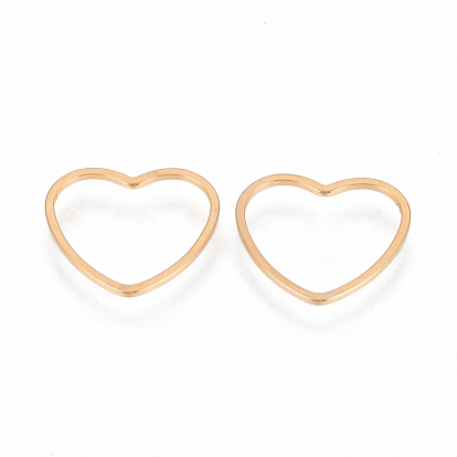 304 Stainless Steel Linking Ring, Heart