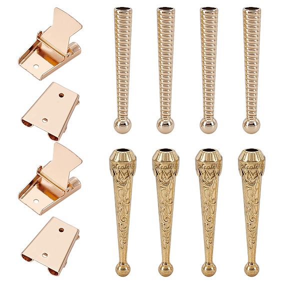 8 шт. 2 стили, концы шнура из сплава, конус, с бумажными картонными коробками 2 шт.