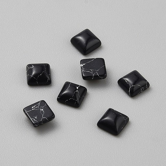 Квадратных синтетические бирюзовый кабошоны, аксессуары для украшения ногтей для женщин