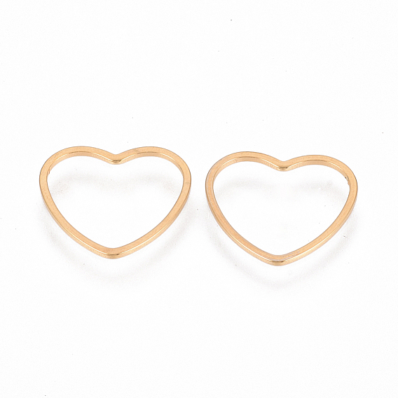 304 Stainless Steel Linking Ring, Heart
