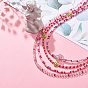 4Pcs 4 Style Smiling Face Flower Acrylic & Glass Seed Beaded Necklaces Set for Women