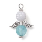 Imitation Pearl Acrylic and Transparent Acrylic Beads Pendant, Angel