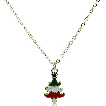 Adorable Starry Christmas Jewelry Set with Tree Earrings and Necklace