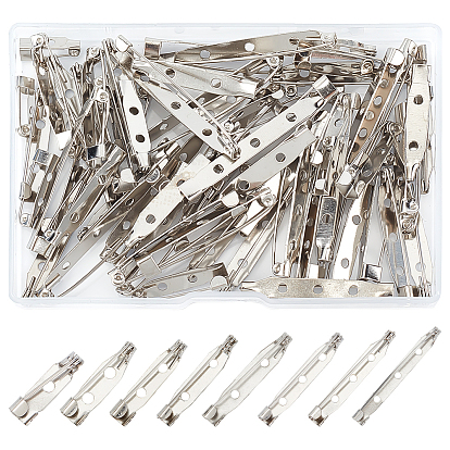 80 шт. 8 стили железные булавки сзади, броши настройки базовых