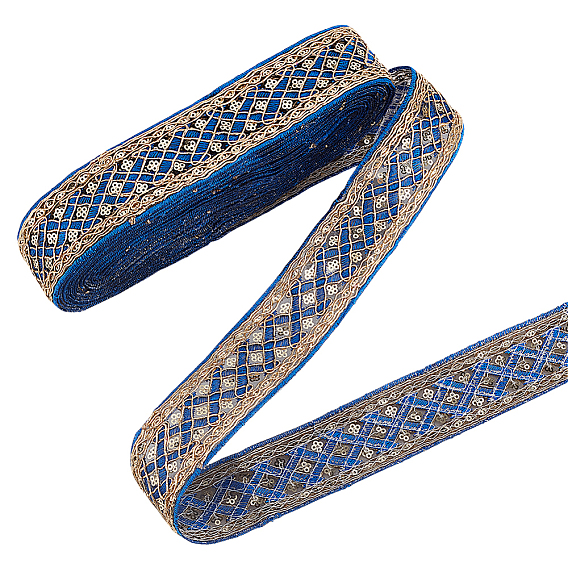 Лента из полиэстера с ромбическим узором и пайетками, жаккардовая лента, тирольская лента, аксессуары