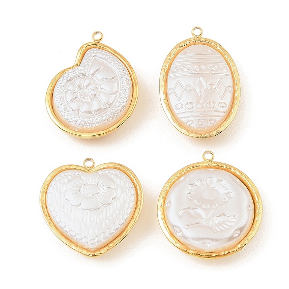 304 нержавеющая сталь с акриловыми подвесками, золотые