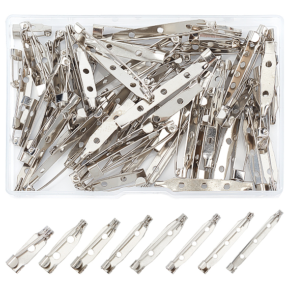 80 шт. 8 стили железные булавки сзади, броши настройки базовых