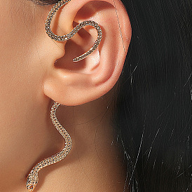 Vintage Zircon Snake-shaped Ear Cuff - Retro, Minimalist, European and American Style.