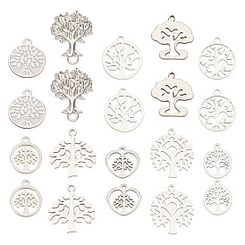 Colgantes/dijes de acero inoxidable, árbol de la vida