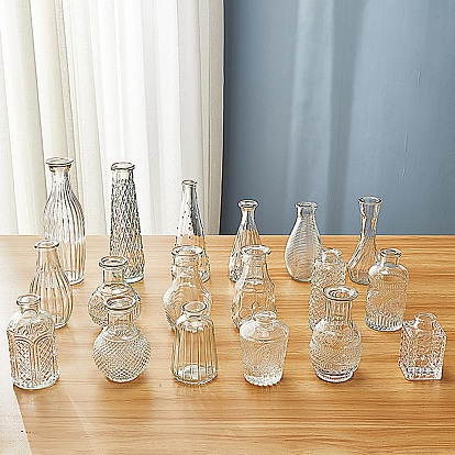 Transparent Glass Vase, Home Decoration Desktop Hydroponic Plant Bottle