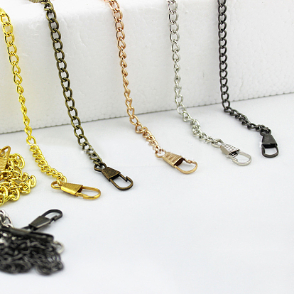 Iron Handbag Chain Straps, with Alloy Clasps, for Handbag or Shoulder Bag Replacement