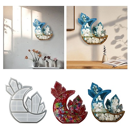 Лунная коробка для хранения, пищевая силиконовая форма, формы для литья смолы, для уф-смолы, изготовление изделий из эпоксидной смолы