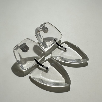 Pendientes colgantes de resina, triángulo y trapecio