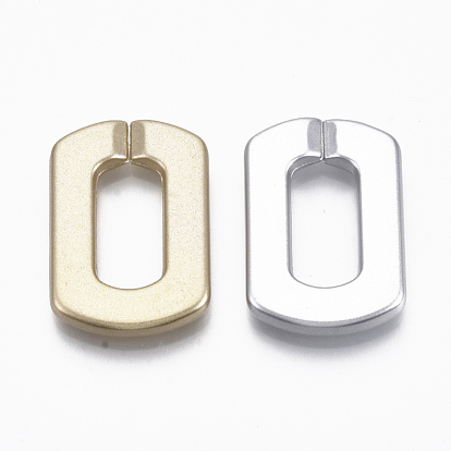 Spray Painted CCB Plastic Linking Rings, Quick Link Connectors, For Jewelry Cross Chains Making, Oval