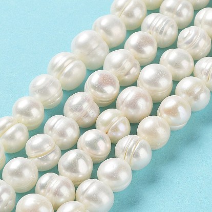 Natural Cultured Freshwater Pearl Beads Strands, Potato, Grade 2A