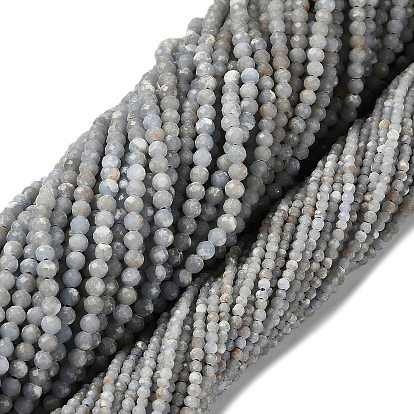 Натуральные ангельские бусины, граненые круглые