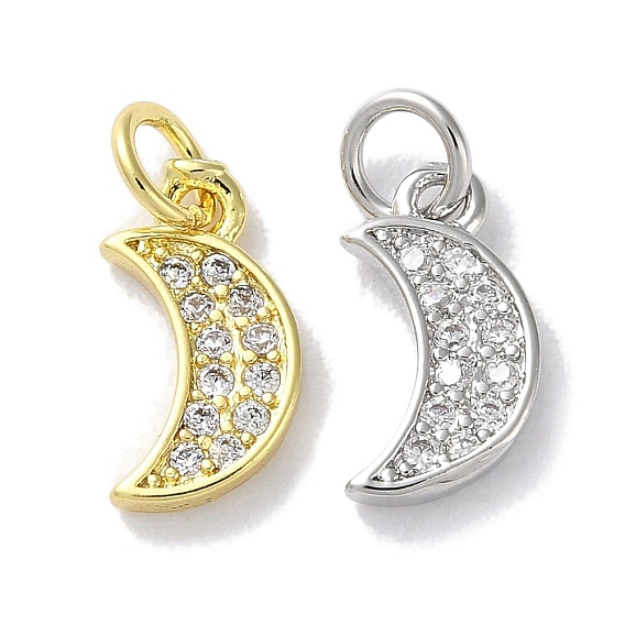 Стойка металлическая латунная микропрофилированная кубическая циркония подвески, долговечный, без свинца и без кадмия, луна