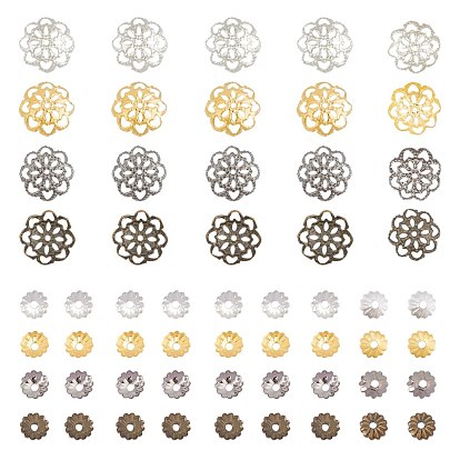 Iron Bead Caps, Flowers