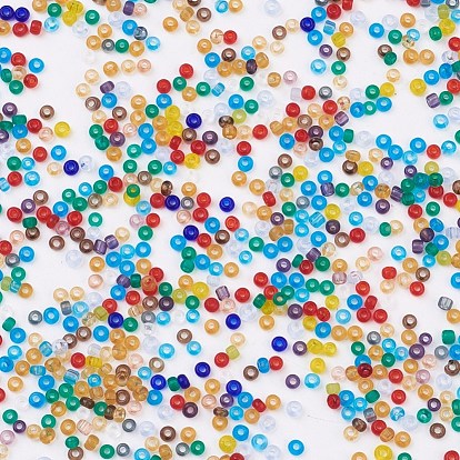 12/0 Grade A Round Glass Seed Beads, Transparent Colours