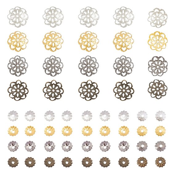 Iron Bead Caps, Flowers