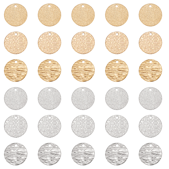 Подвески из нержавеющей стали с вакуумным покрытием pvd, плоско-круглые