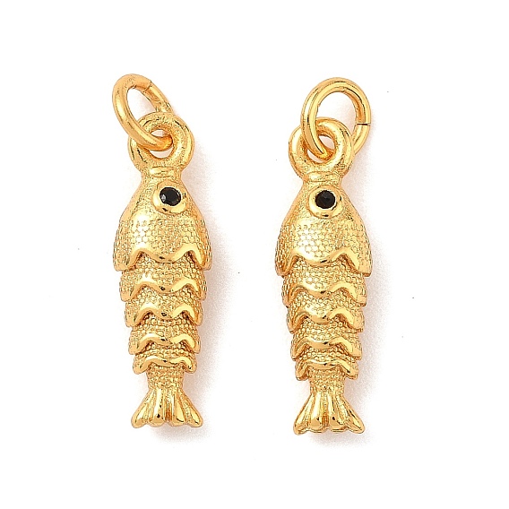 Латунные микро проложить кубического циркония прелести, рыба, с целью перехода в кольце, долговечный, без свинца и без кадмия