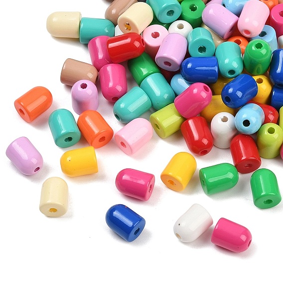 Непрозрачные акриловые бусины, колонка