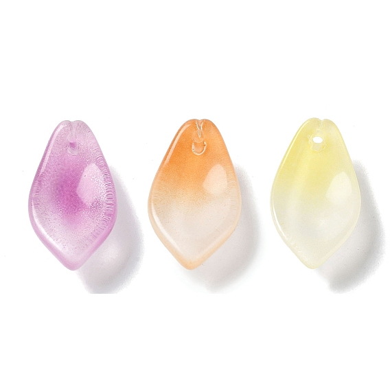 Двухцветные стеклянные подвески, Большой Тянь-Шань, лист прелести