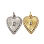 Латунные микро проложить кубического циркония подвески, сердце, долговечный, без кадмия и без свинца, стойки покрытие, с целью перехода в кольце