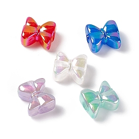 Opaque Acrylic Beads, AB Color, Bowknot