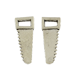Tibetan Style Zinc Alloy Pendants, Saw, Lead Free & Cadmium Free, 23.4x8.8x2mm, Hole: 6x3mm